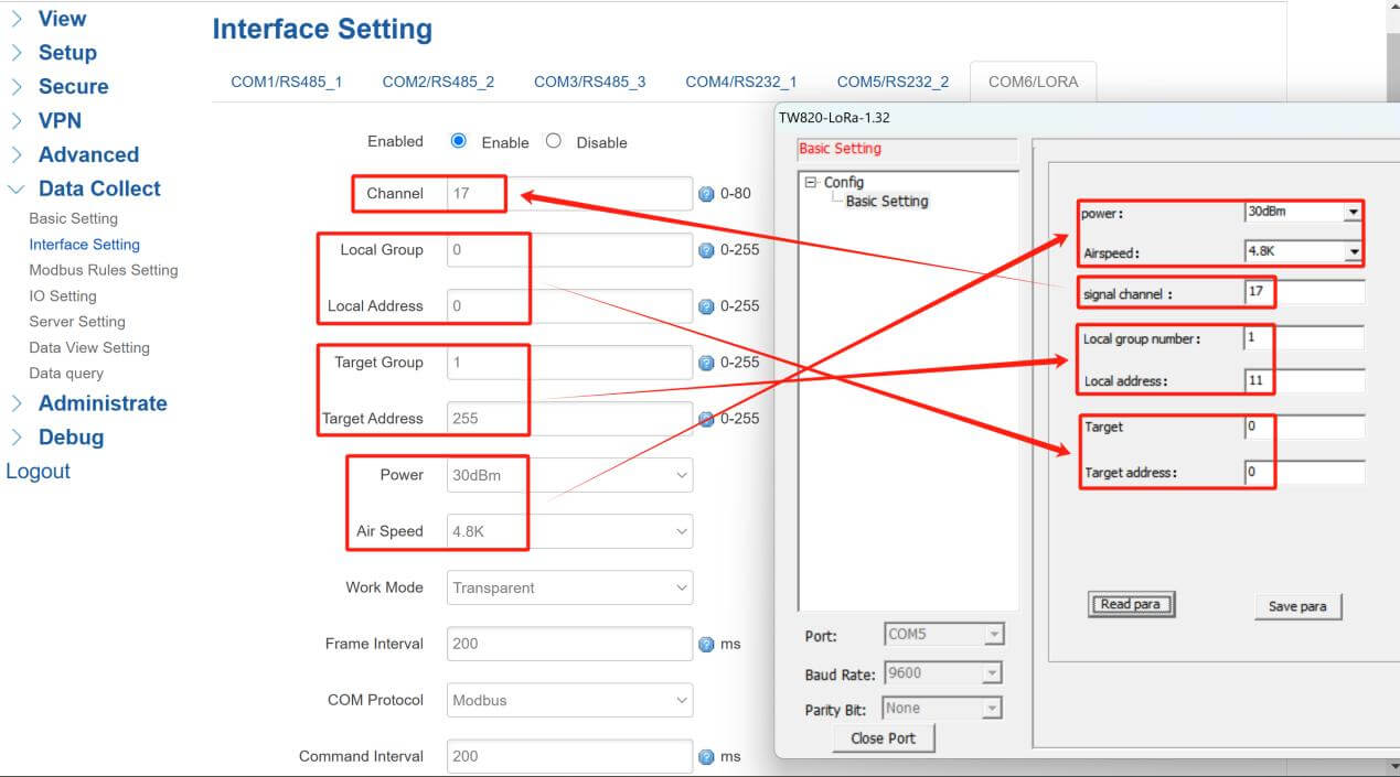 Bivocom TG452 LoRa Gateway WEB UI 3