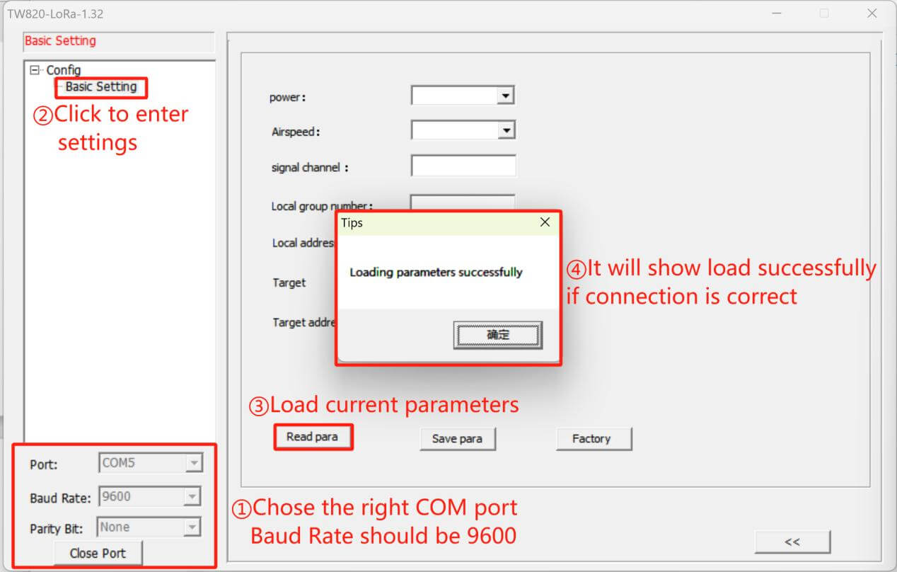 TW820 LoRa modem config tool 1