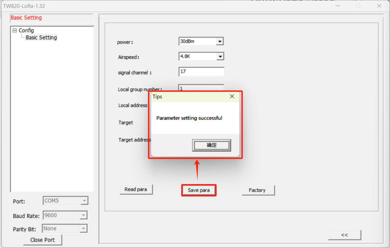 TW820 LoRa modem config tool 3