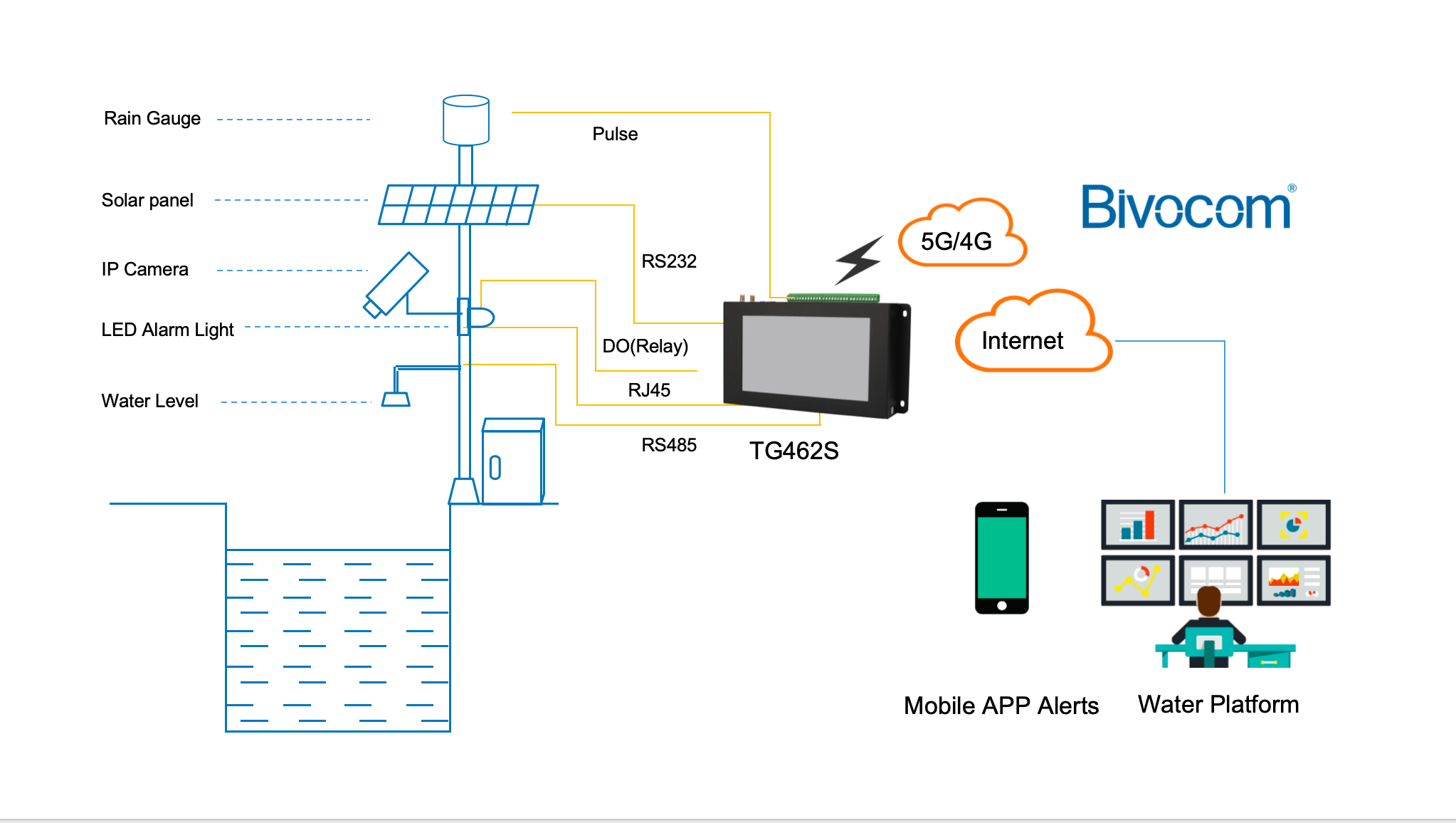 Water level monitoring and alarm system